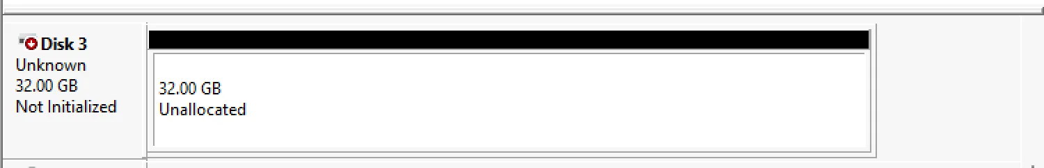 Not initialized disk
